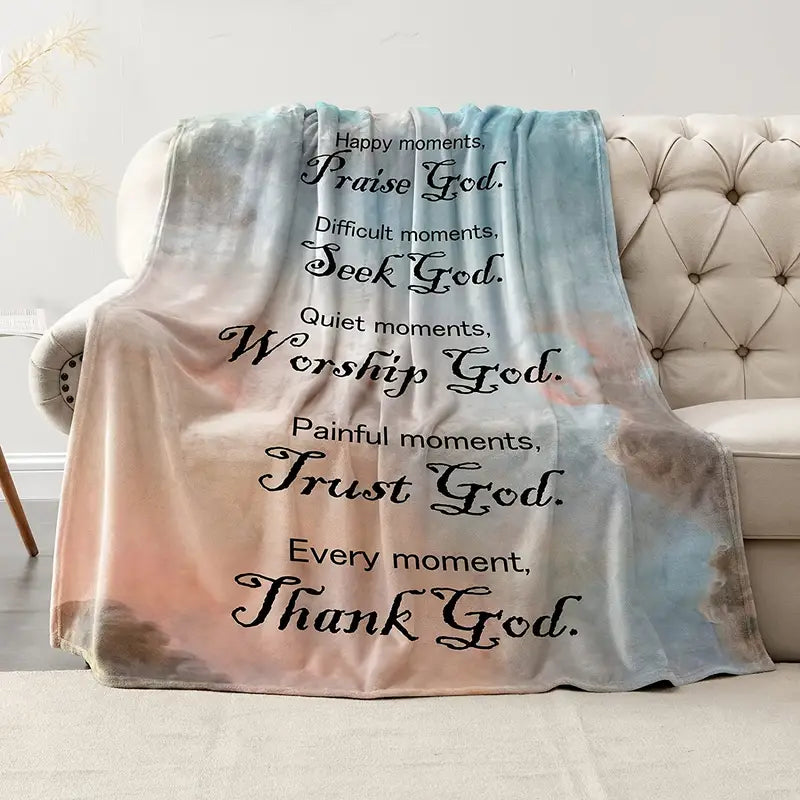 Inspirational Christian Prayer Blanket – Soft Plush Throw