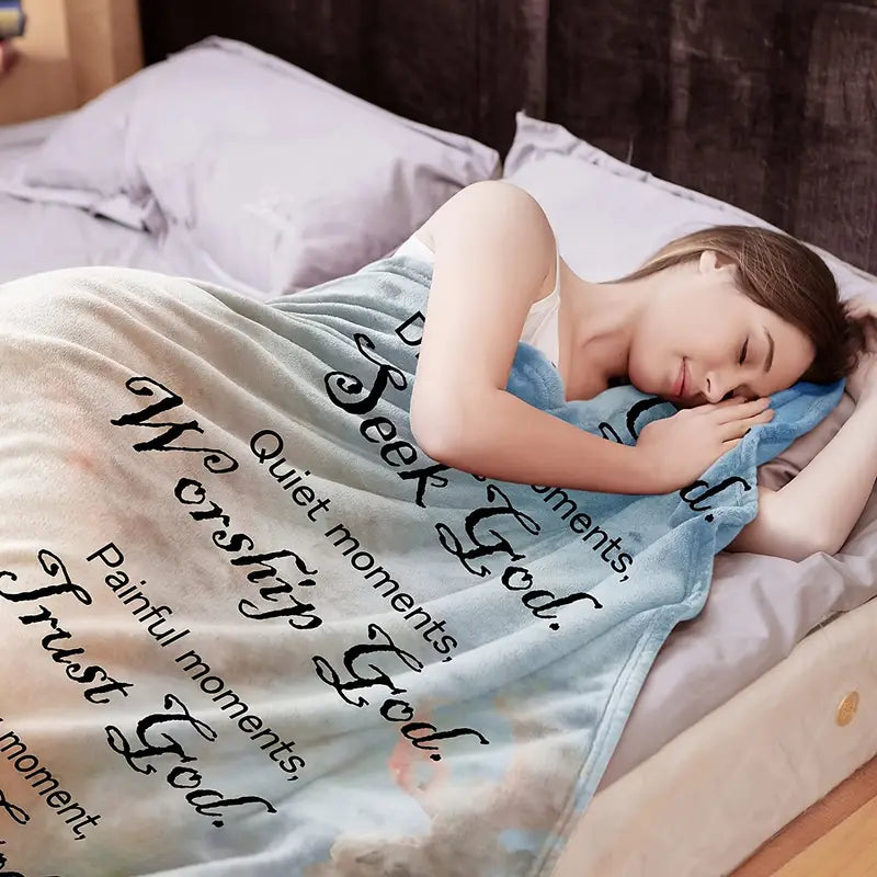 Inspirational Christian Prayer Blanket – Soft Plush Throw