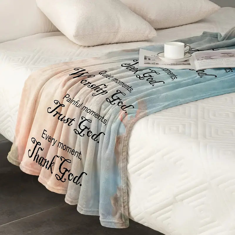 Inspirational Christian Prayer Blanket – Soft Plush Throw