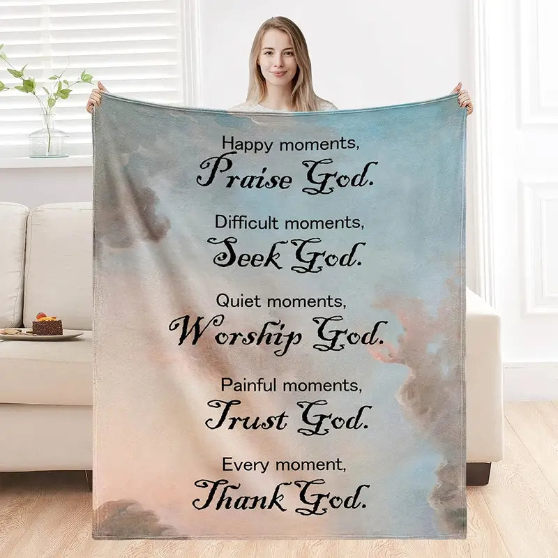 Inspirational Christian Prayer Blanket – Soft Plush Throw